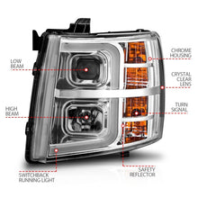 Load image into Gallery viewer, ANZO 2007-2013 Chevrolet Silverado 1500 Projector w/ Light Bar Chrome Housing w/ Sequential Headlights ANZO
