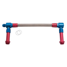 Load image into Gallery viewer, Russell Performance -8 AN to -8 AN ProFlex Holley 4500 Dual Inlet Carb Kit (Red/Blue) Carburetor Fuel Inlet Kits Russell

