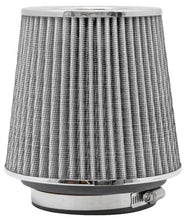 Load image into Gallery viewer, K&amp;N Universal Filter Chrome Round Tapered White - 4in Flange ID x 1.125in Flange Length x 5.5in H Air Filters - Universal Fit K&amp;N Engineering   

