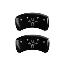 Load image into Gallery viewer, MGP Rear set 2 Caliper Covers Engraved Rear 2015/Bar &amp; Pony Black finish silver ch Caliper Covers MGP
