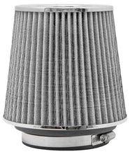 Load image into Gallery viewer, K&amp;N Universal Filter Chrome Round Tapered White - 4in Flange ID x 1.125in Flange Length x 5.5in H Air Filters - Universal Fit K&amp;N Engineering   
