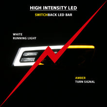 Load image into Gallery viewer, ANZO 2017-2018 Jeep Grand Cherokee Projector Headlights w/ Plank Style Switchback - Black w/ Amber Headlights ANZO
