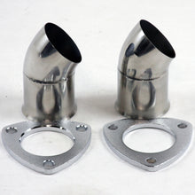 Load image into Gallery viewer, Granatelli 2.5in 304SS Turn Down w/3-Bolt Flange &amp; Gaskets (Pair) Exhaust Adapters Granatelli Motor Sports
