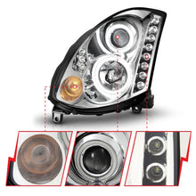 Load image into Gallery viewer, ANZO 2003-2007 Infiniti G35 Projector Headlights w/ Halo Chrome (CCFL) (HID Compatible) Headlights ANZO
