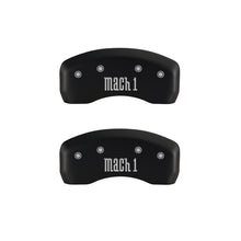 Load image into Gallery viewer, MGP 4 Caliper Covers Engraved Front &amp; Rear Mach 1 Red finish silver ch Caliper Covers MGP
