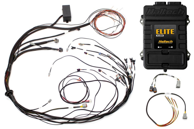 Haltech Elite 1500 Terminated Harness ECU Kit w/ Square EV1 Injector Connectors Programmers & Tuners Haltech