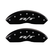 MGP 4 Caliper Covers Engraved Front & Rear RT Black finish silver ch | 12200SRT1BK