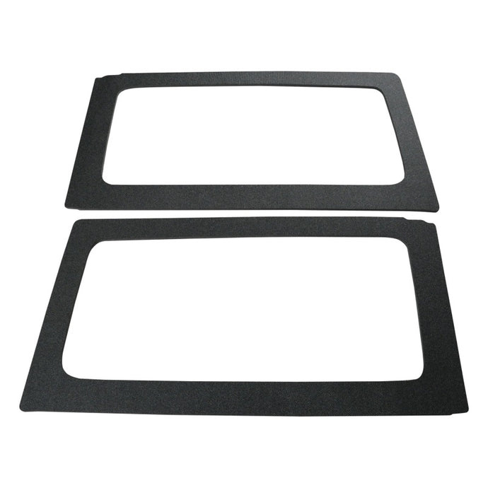 DEI 11-18 Jeep Wrangler JK 2-Door Boom Mat Rear Side Window Trim - 2 Piece - Black Hard Top Accessories DEI