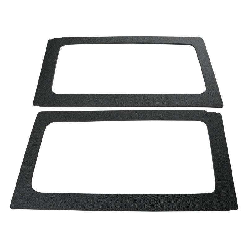 DEI 11-18 Jeep Wrangler JK 2-Door Boom Mat Rear Side Window Trim - 2 Piece - Black Hard Top Accessories DEI