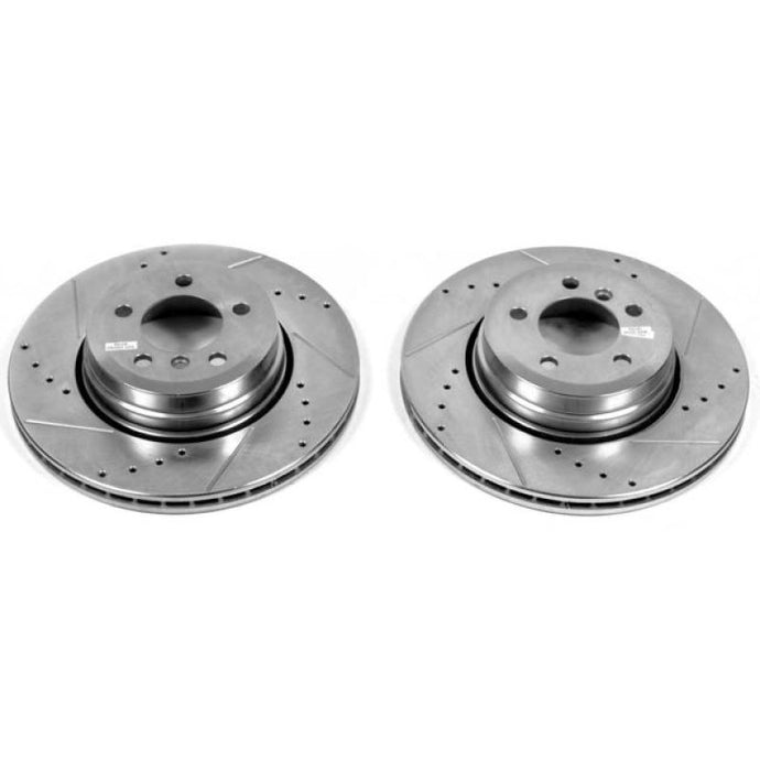 Power Stop 06-08 BMW 750i Rear Evolution Drilled & Slotted Rotors - Pair Brake Rotors - Slot & Drilled PowerStop