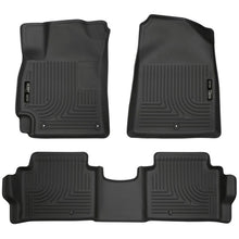 Load image into Gallery viewer, Husky Liners 2017 Hyundai Elantra Weatherbeater Black Front and Second Row Floor Liners Floor Mats - Rubber Husky Liners
