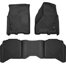 Load image into Gallery viewer, Husky Liners 2012 Dodge Ram 1500/2500 Crew Cab WeatherBeater Combo Black Floor Liners Floor Mats - Rubber Husky Liners
