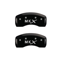 Load image into Gallery viewer, MGP 4 Caliper Covers Engraved Front Lincoln Engraved Rear MKX Black finish silver ch Caliper Covers MGP
