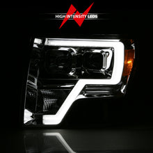 Load image into Gallery viewer, ANZO 2009-2014 Ford F-150 Projector Headlight Plank Style Chrome Amber Headlights ANZO
