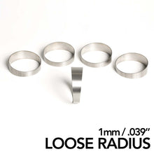 Load image into Gallery viewer, Ticon Industries 2.5in Dia 1.26D Tight Rad 45Deg Bend 1mm/.039in Pre Welded Titanium Pie Cut - 5pk Titanium Tubing Ticon
