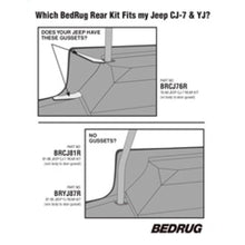 Load image into Gallery viewer, BedRug 76-80 Jeep CJ-7 Rear Kit w/Gussets 4pc Floor Kit (Incl Tailgate &amp; Cargo Liner) Bed Liners BedRug
