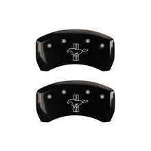 Load image into Gallery viewer, MGP Rear set 2 Caliper Covers Engraved Rear S197/Bar &amp; Pony Black finish silver ch Caliper Covers MGP
