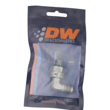 Load image into Gallery viewer, DeatschWerks 6AN ORB Male Swivel to 90-Degree 6AN Male Flare - Anodized DW Titanium Fittings DeatschWerks
