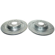 Power Stop 18-21 Volvo XC60 Rear Drilled & Slotted Rotor (Pair) Brake Rotors - Slot & Drilled PowerStop