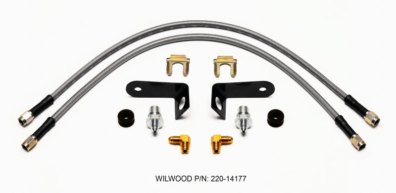 Wilwood Flexline Kit 20 inch -3 M10-1.0 BF 1/8 NPT 90 Degree Brake Line Kits Wilwood