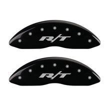 Load image into Gallery viewer, MGP 4 Caliper Covers Engraved Front &amp; Rear RT Black finish silver ch Caliper Covers MGP
