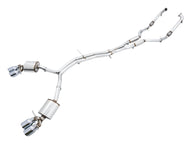 AWE Tuning Audi B9 S4 Touring Edition Exhaust - Non-Resonated (Silver 102mm Tips) Catback AWE Tuning   