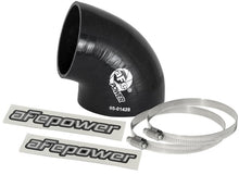 Load image into Gallery viewer, aFe Magnum FORCE CAI Univ. Silicone (3.5in to 3in ID / 75 Deg.) Elbow Reducing Coupler - Black Air Intake Components aFe
