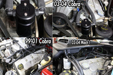 Load image into Gallery viewer, J&amp;L 99-04 Ford Mustang SVT Cobra Driver Side Oil Separator 3.0 - Black Anodized Oil Separators J&amp;L
