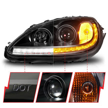 Load image into Gallery viewer, ANZO 05-13 Chevrolet Corvette Projector Headlights w/switchback &amp; Sequential LED - Black Amber Headlights ANZO
