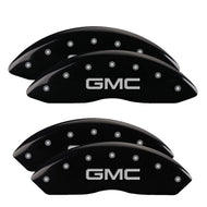 MGP 4 Caliper Covers Engraved Front & Rear GM Style/Hybrid Black finish silver ch Caliper Covers MGP