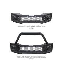 Load image into Gallery viewer, Go Rhino 07-20 Jeep Wrangler JL/JLU/JK/JKU/Gladiator JT Rockline Front Stubby Bumper Bumpers - Steel Go Rhino
