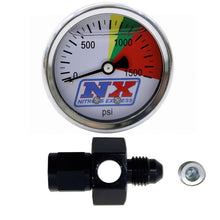 Load image into Gallery viewer, Nitrous Express N2O Flo-Thru Pressure Gauge (0-1500 PSI) 6AN Gauges Nitrous Express
