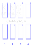 King Hyundai G4KE / G4KC (Size +.25) Rod Bearings (Set of 4) Bearings King Engine Bearings