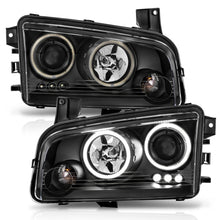 Load image into Gallery viewer, ANZO 2006-2010 Dodge Charger Projector Headlights w/ Halo Chrome (CCFL) Headlights ANZO
