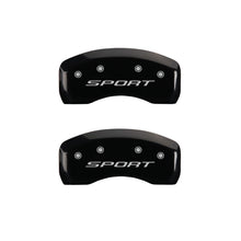 Load image into Gallery viewer, MGP 4 Caliper Covers Engraved Front &amp; Rear 2015/Sport Black Finish Silver Char 2017 Ford Fusion Caliper Covers MGP

