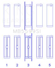 Load image into Gallery viewer, King International 421CI/446CI V8 (STD Size) Crankshaft Main Bearing Set Bearings King Engine Bearings
