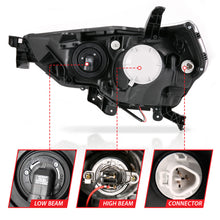 Load image into Gallery viewer, ANZO 14-18 Toyota 4 Runner Plank Style Projector Headlights Chrome w/ Amber Headlights ANZO
