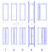 Load image into Gallery viewer, King General Motors 326 / 350 / 389 / 400 3 Inch Main Bearing Set Bearings King Engine Bearings
