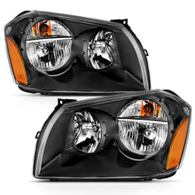 Load image into Gallery viewer, ANZO 2005-2007 Dodge Magnum Crystal Headlight Black Amber Headlights ANZO
