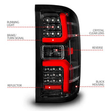 Load image into Gallery viewer, ANZO 15-19 Chevrolet Silverado 2500 HD/3500 HD LED Taillight w/ Sequential Black Housing/Clear Lens Tail Lights ANZO
