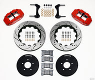 Wilwood Narrow Superlite 6R Front Hat Kit 14.00in Drill Red 1994-2004 Mustang | 140-9117-DR