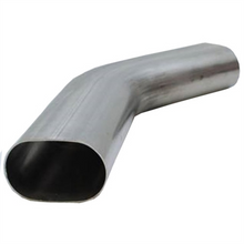 Load image into Gallery viewer, Granatelli 3in Oval Stainless Steel Horizontal 45 Deg Bend 4.5in Bend Radius Tubing Steel Tubing Granatelli Motor Sports
