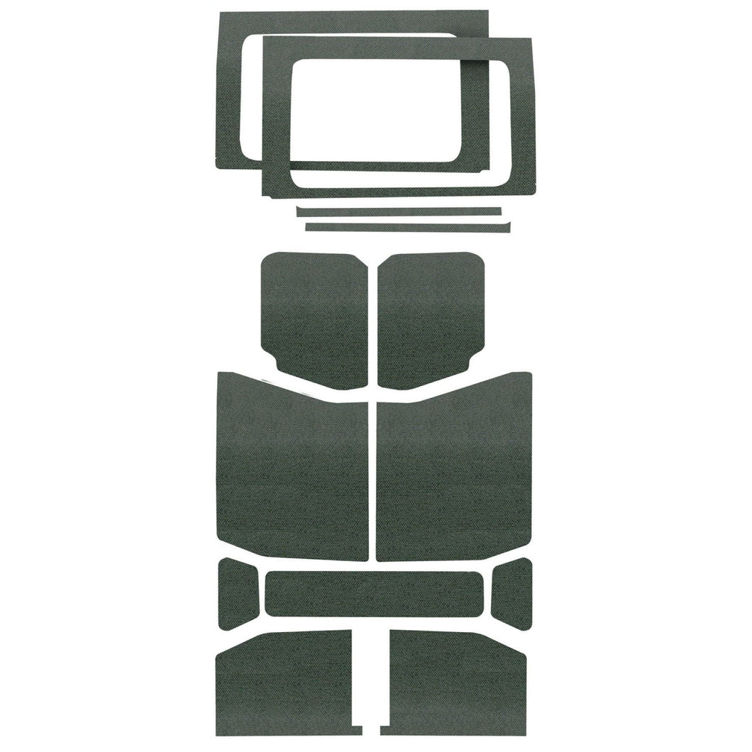 DEI 18-23 Jeep Wrangler JL 4-Door Boom Mat Complete Headliner Kit - 13 Piece - Gray Hard Top Accessories DEI