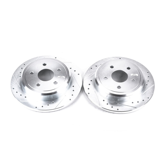 Power Stop 06-10 Jeep Commander Rear Evolution Drilled & Slotted Rotors - Pair Brake Rotors - Slot & Drilled PowerStop