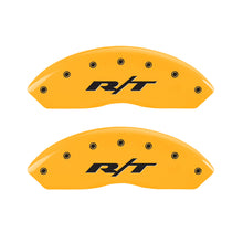 Load image into Gallery viewer, MGP 4 Caliper Covers Engraved Front &amp; Rear RT Yellow finish black ch Caliper Covers MGP
