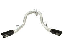 Load image into Gallery viewer, aFe MACHForce XP Exhaust Aluminized Dual Split DPF Back 11-15 GM Diesel Truck V8-6.6L (td) (BLK tip) DPF Back aFe
