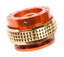 Load image into Gallery viewer, NRG Quick Release Kit - Pyramid Edition - Orange Body / Chrome Gold Pyramid Ring Quick Release Adapters NRG

