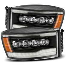 Load image into Gallery viewer, AlphaRex 06-08 Dodge Ram 1500HD NOVA LED ProjHeadlights Plank Style Blk w/Seq Signal/DRL/Amber LED Headlights AlphaRex

