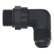 Load image into Gallery viewer, DeatschWerks 10AN ORB Male Swivel to 10AN Male Flare 90-Degree Fitting - Anodized Matte Black Fittings DeatschWerks
