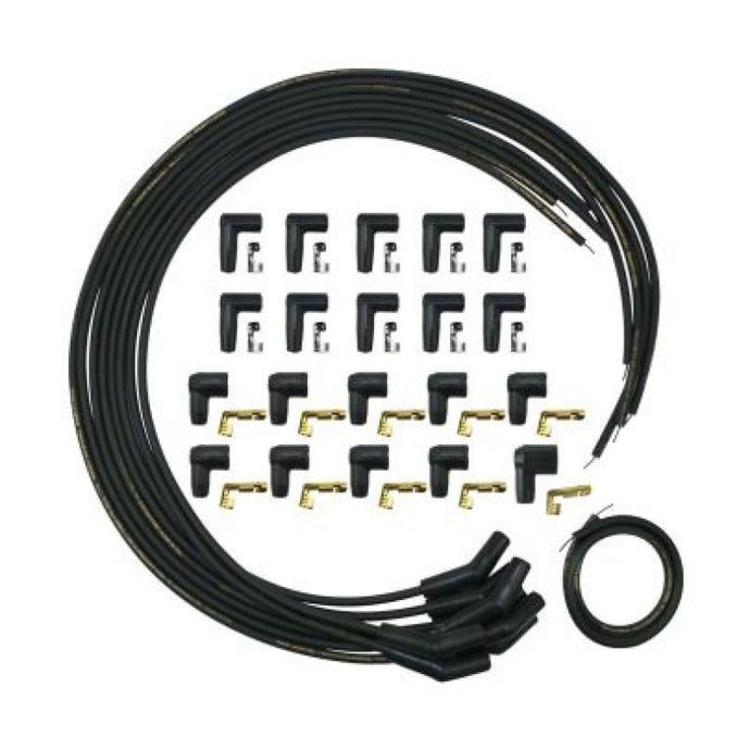 Moroso Universal Mag Tune 135 Degree Wire Set - Black Spark Plug Wire Sets Moroso   